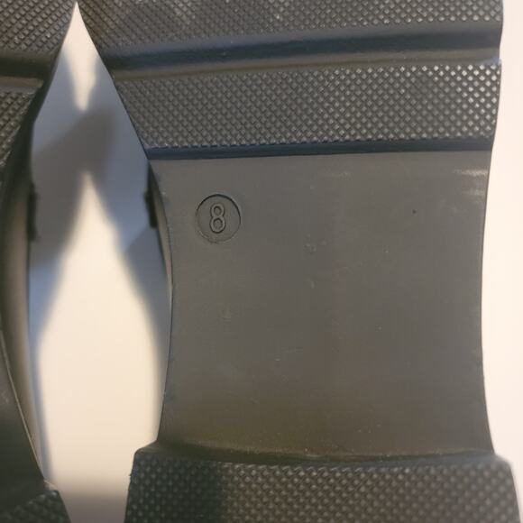 Shoe Dazzle 8 Chunky Loafer Black Flats - Picture 4 of 4